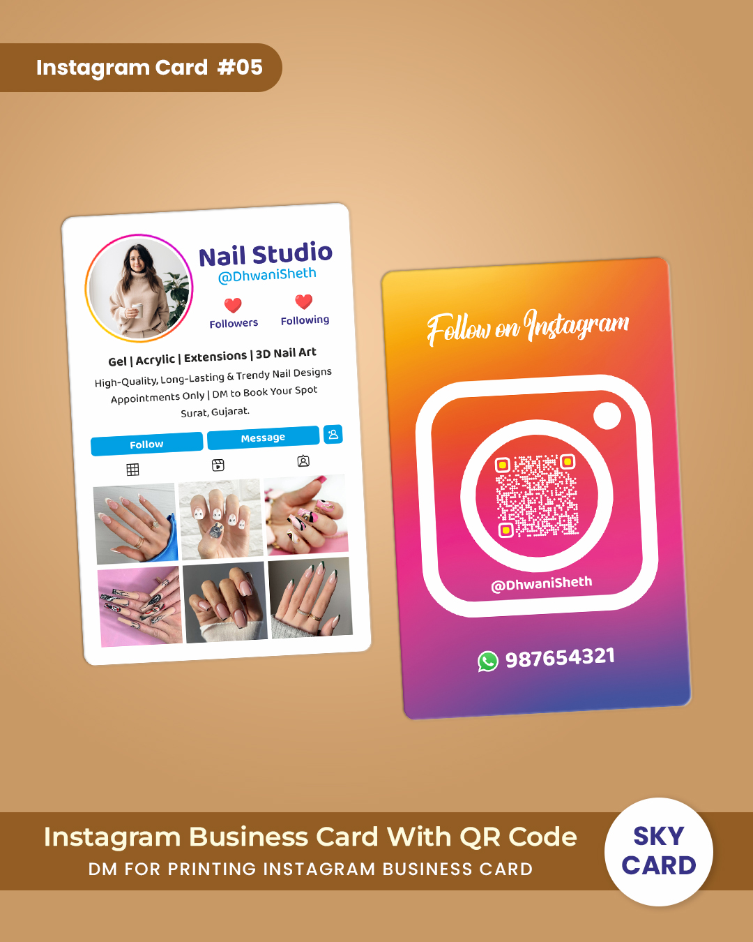 Instagram card printing online India free delivery – TheSkyCard